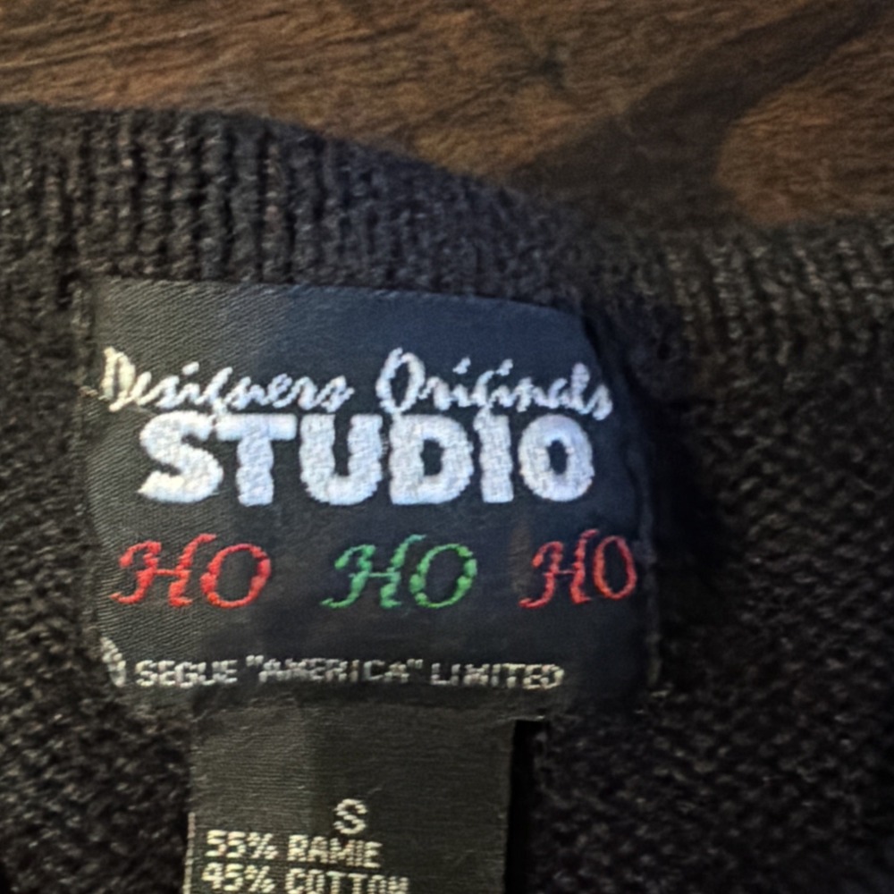 Vintage Designers Original Studio Christmas Cardigan Sweater Santa Snowman Small - Picture 8 of 8